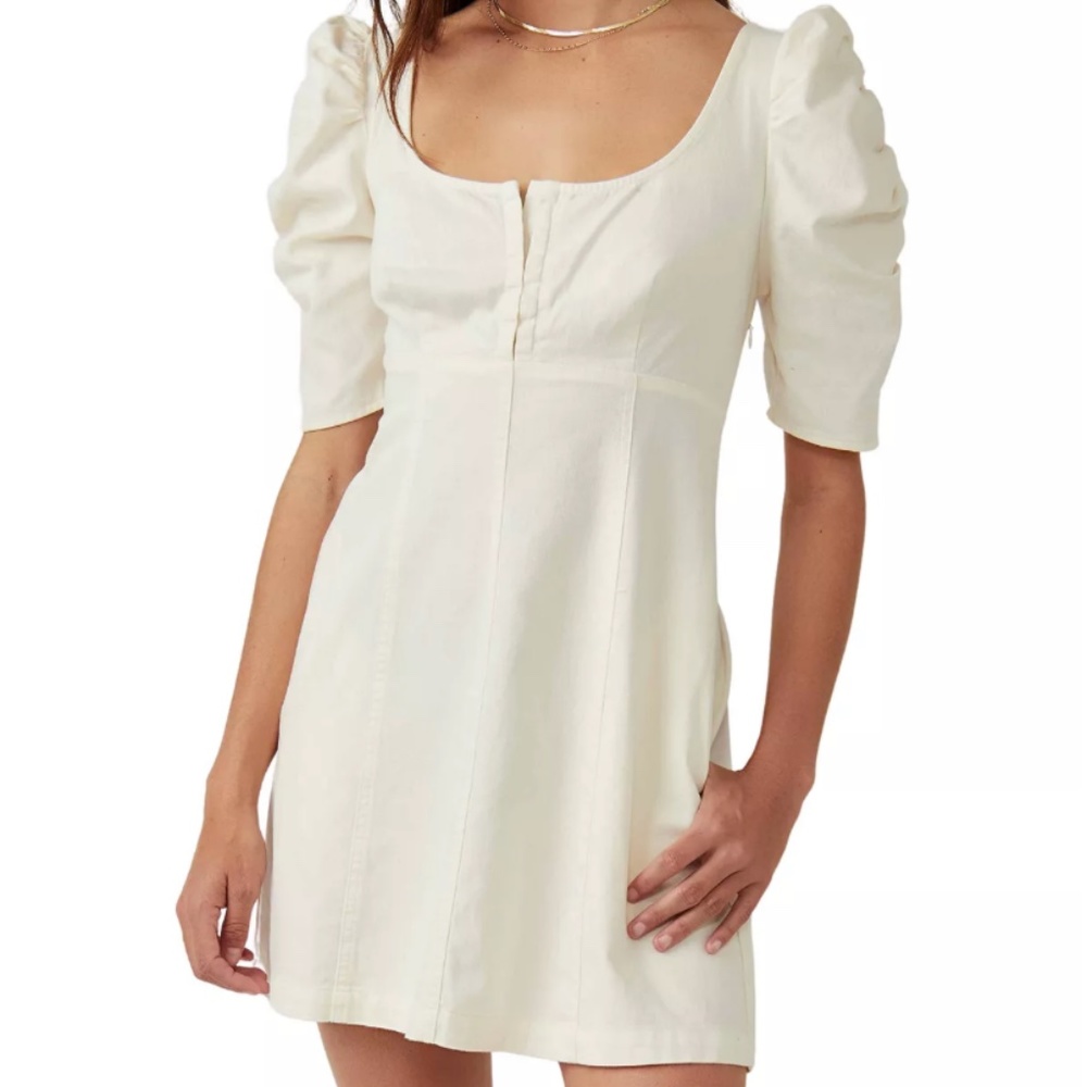 Free People Cheyenne Cotton Denim Mini Dress